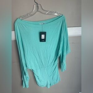 Fashion Nova Women's Aqua Off-Shoulder Romper Size S NWT